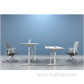 White Double Motor Electric Lift Table for Office